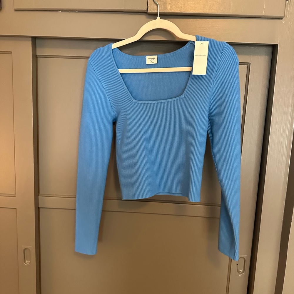 Abercrombie & Fitch Blue Ribbed Top